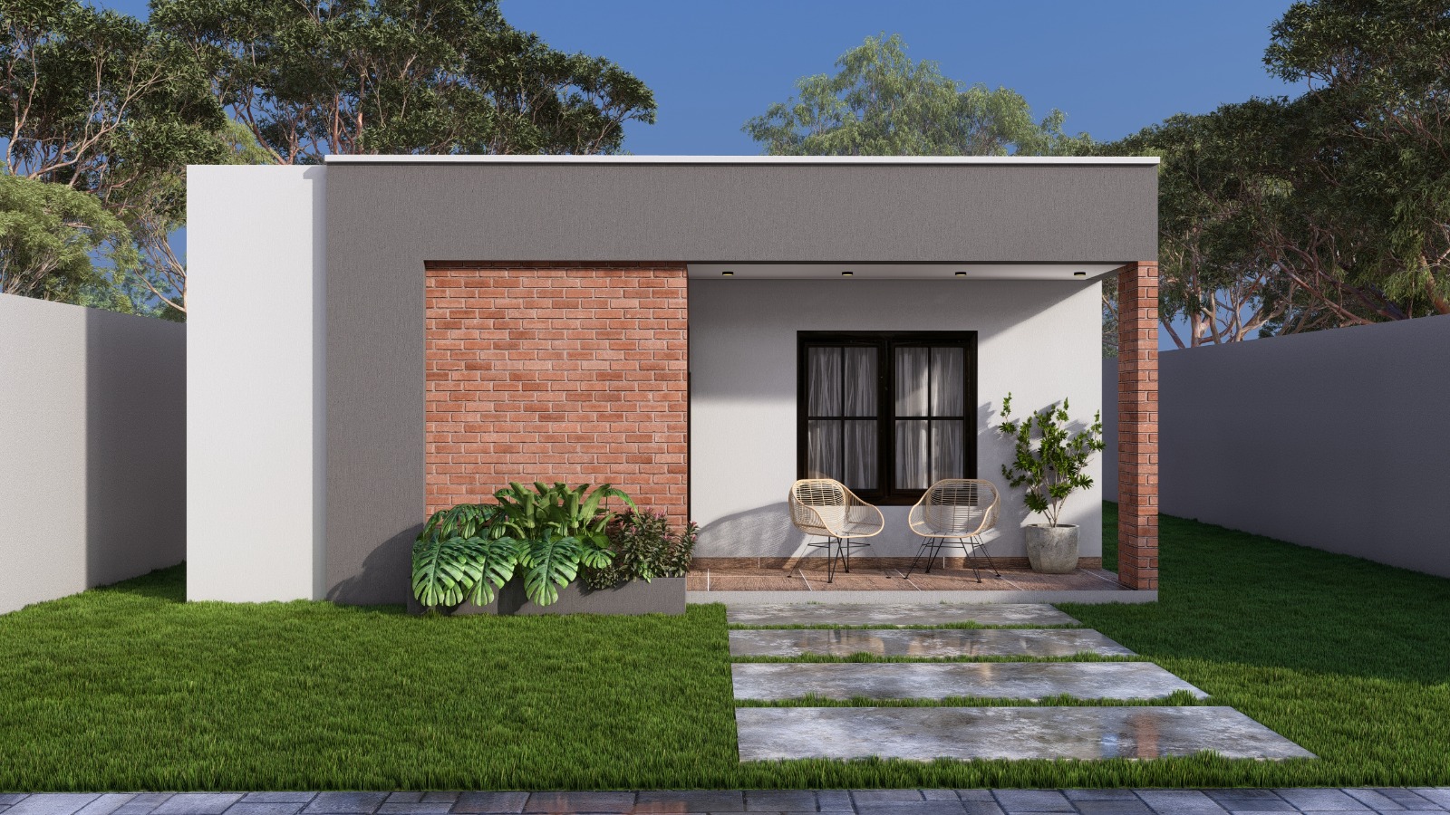 Render de la vivienda Alba 64 de Impactos & Cía.